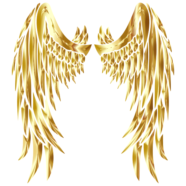 Gold Angel Wings No BG | Free SVG