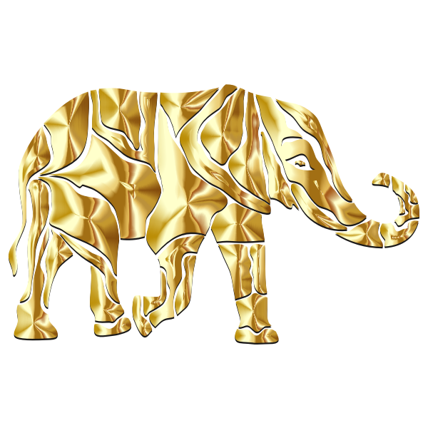 Abstract Elephant Gold