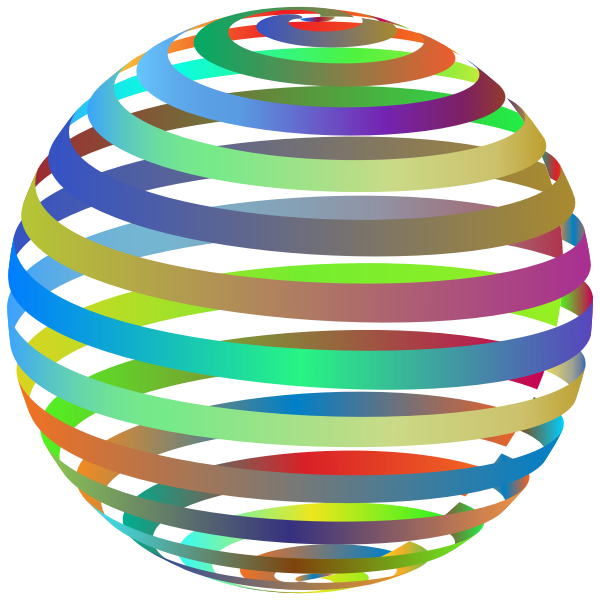 Download 3D Spiral Sphere | Free SVG