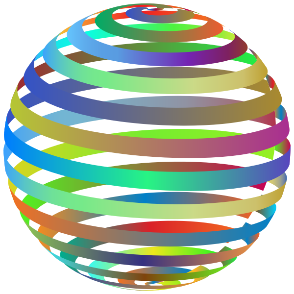 3D Spiral Sphere | Free SVG