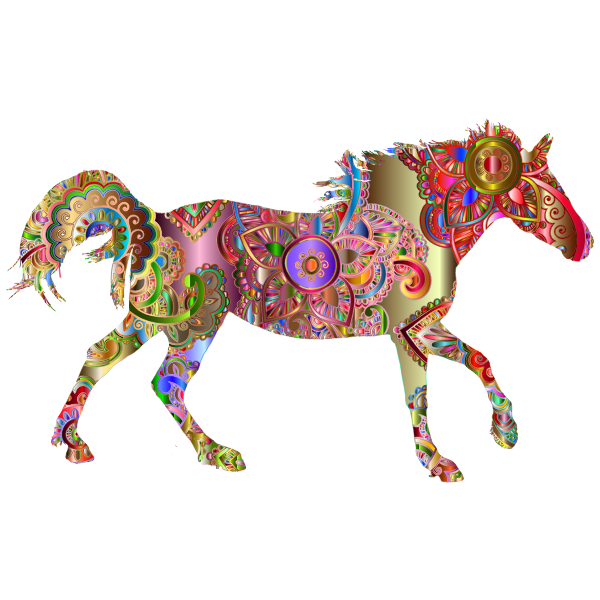 Decorated Horse Prismatic 4