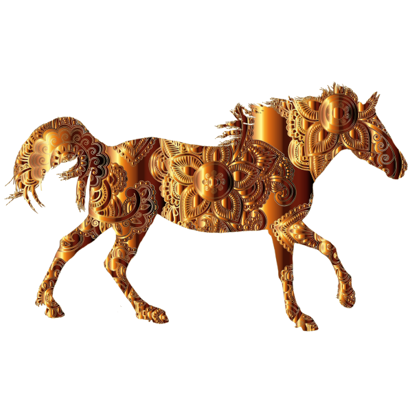 Decorated Horse Copper Alloy