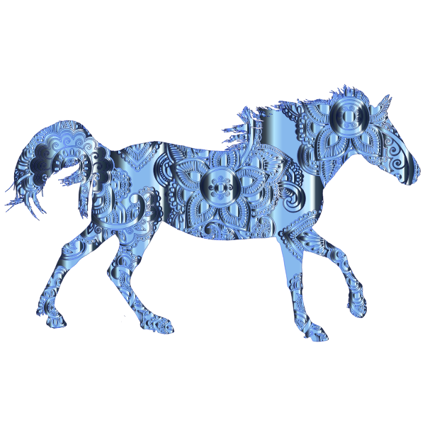 Decorated Horse Cobalt Chrome