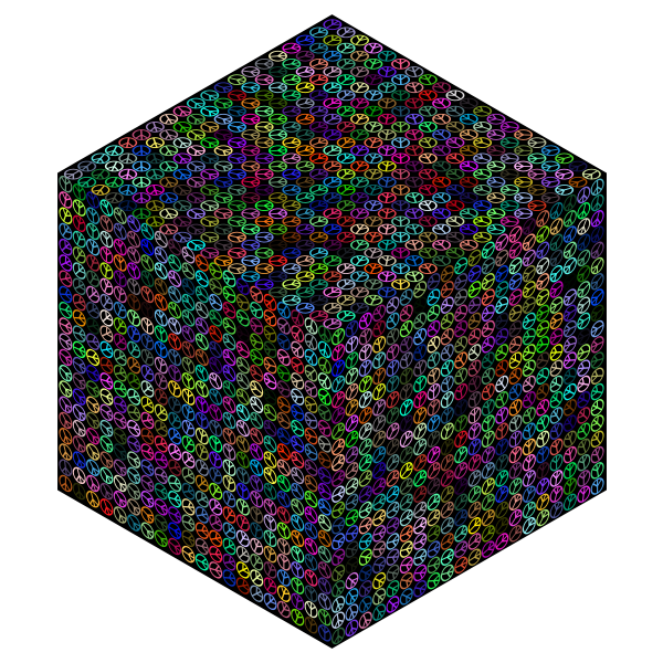 Isometric Peace Cube Prismatic