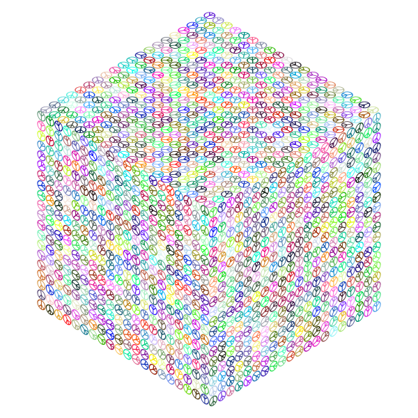 Isometric Peace Cube Prismatic No BG