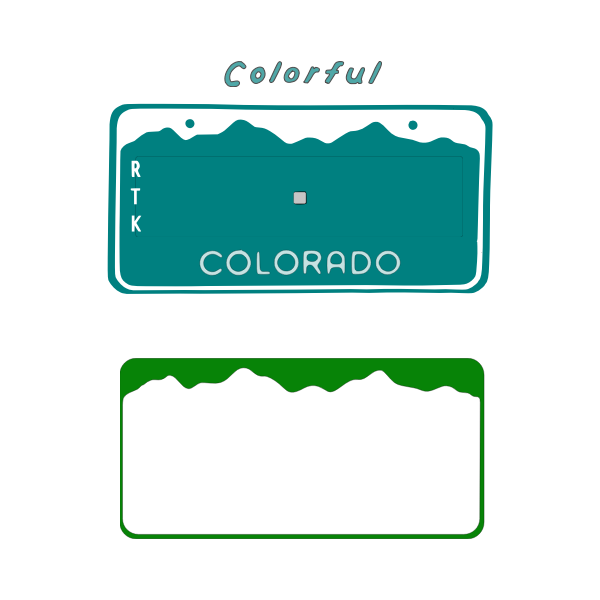Colorado License Plate Blanks