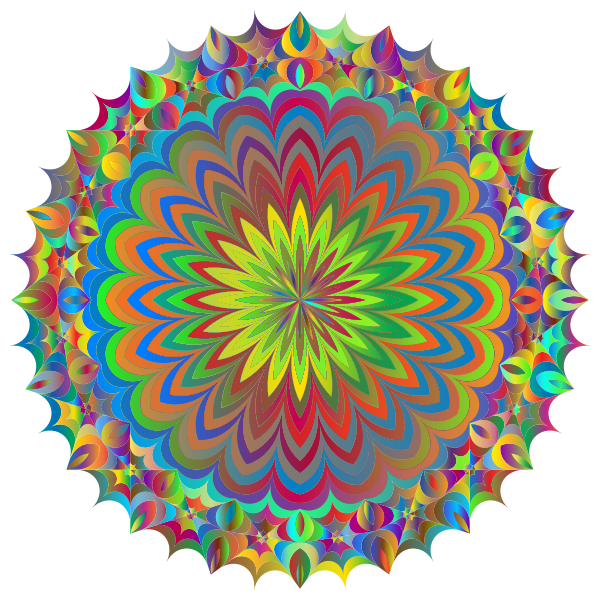 Mandala Line Art Design Polyprismatic