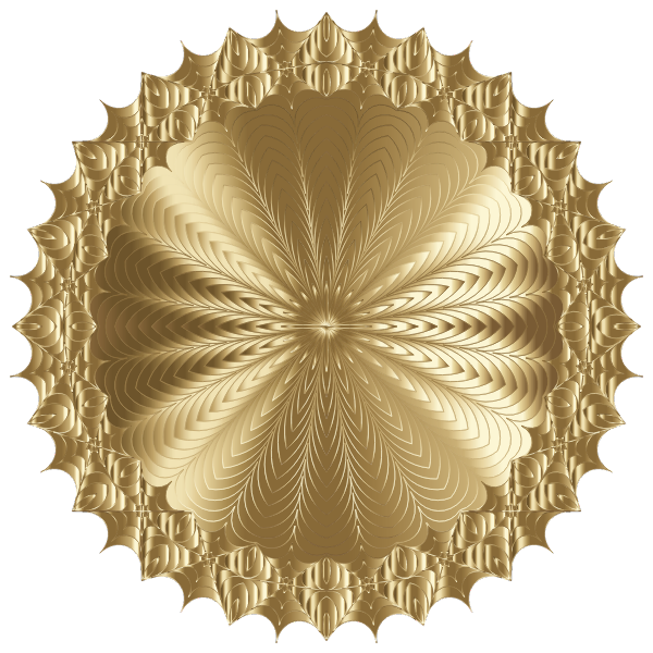 Mandala Line Art Design Gold