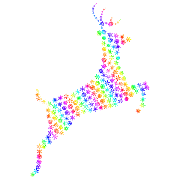 Leaping Deer Snowflakes Spectral