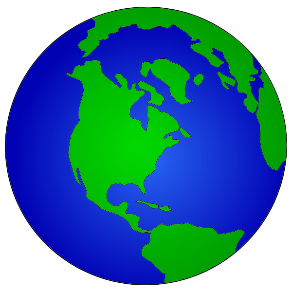 Simple Blue Earth Globe