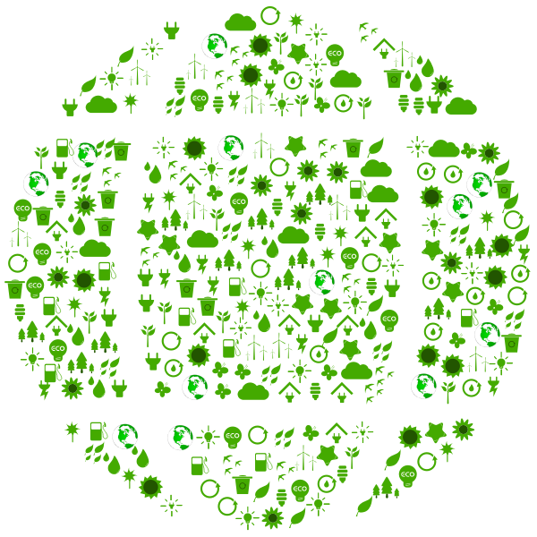 Green Ecological Globe Icons