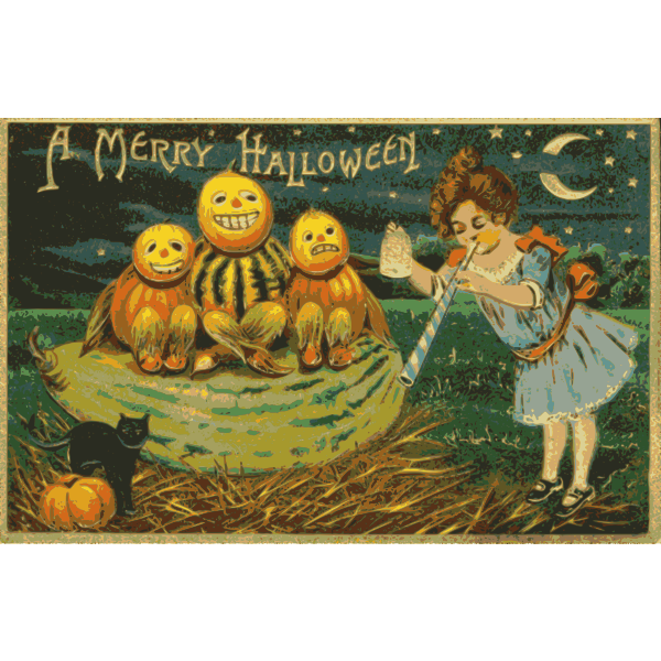 Halloween  retro card