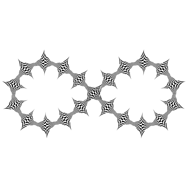 Stylized Checkered Geometric Infinity Symbol