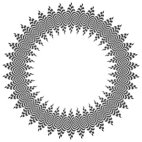 Stylized Checkered Geometric Frame 3