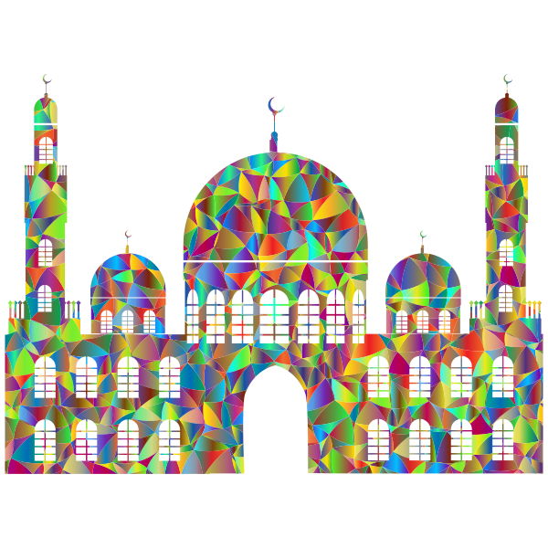 Mosque Silhouette With Pattern Free Svg
