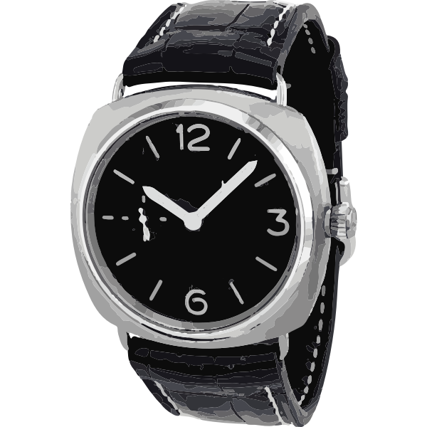 vintage black swiss watch - horlogerie