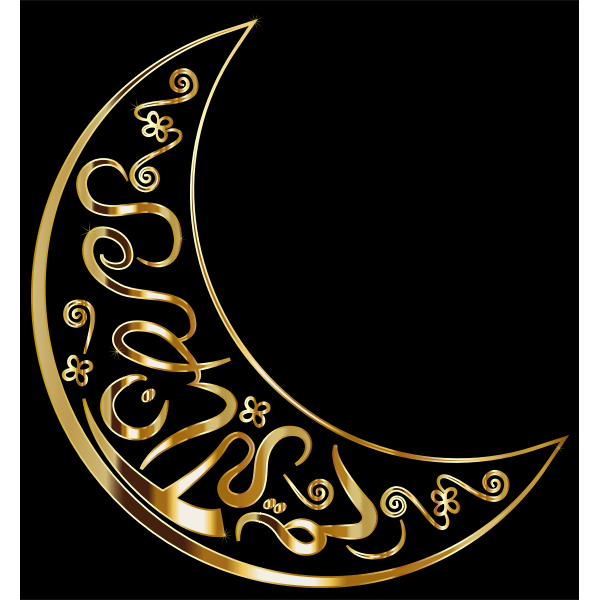 Gold crescent moon