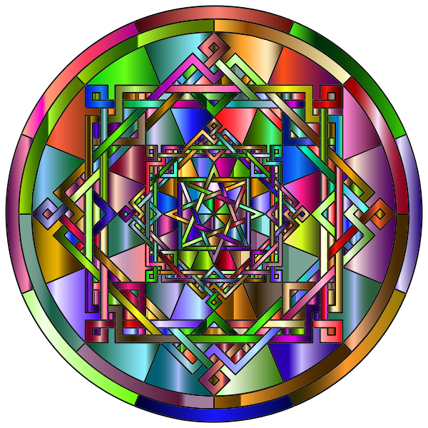 Interleaved Geometric Mandala Chromatic