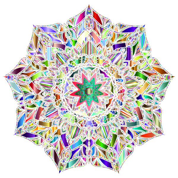 Download Detailed Hand Drawn Mandala Chromatic | Free SVG