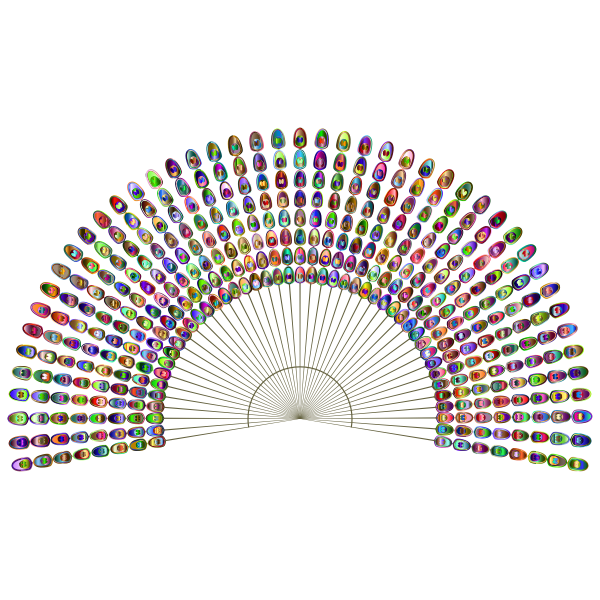 Abstract Peacock Feathers Chromatic No BG