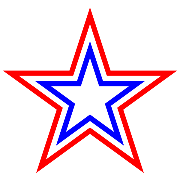 Red White Blue Star | Free SVG