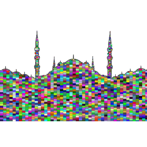 Mosque With Minarets Mosaic