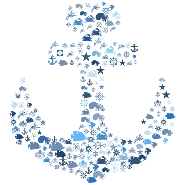 Download Nautical Anchor Design Aqua Free Svg