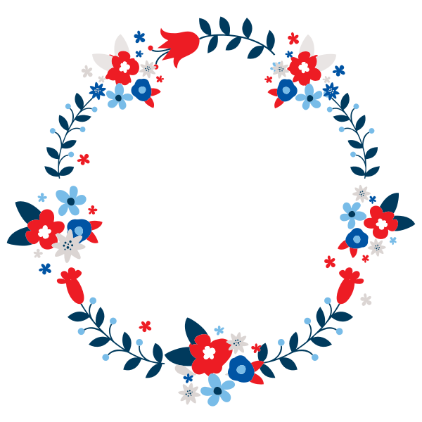 Floral Wreath By BarbaraALane | Free SVG