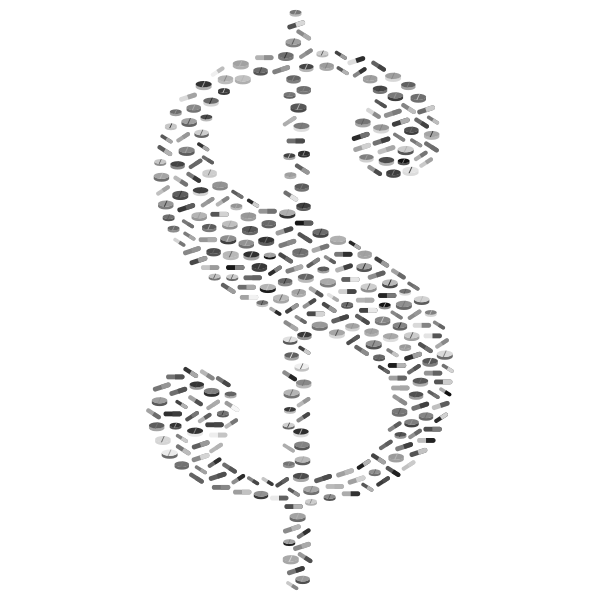 Dollar sign with pattern