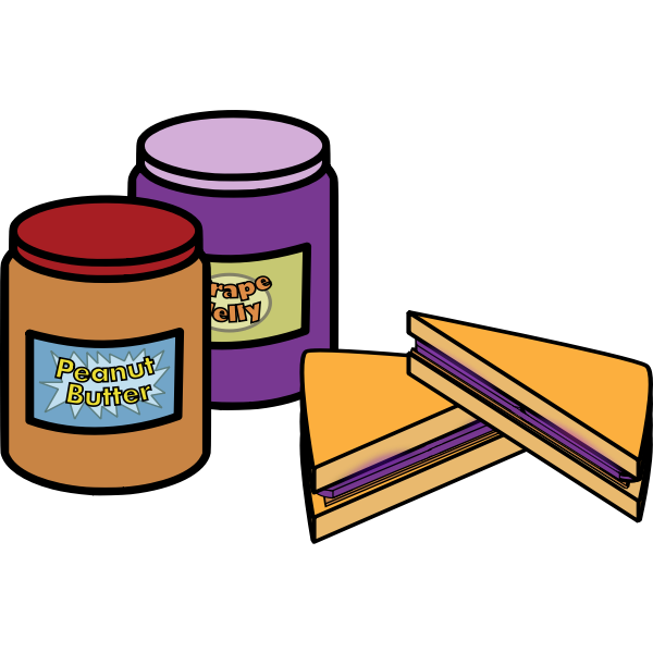 Peanut butter and a sandwich
