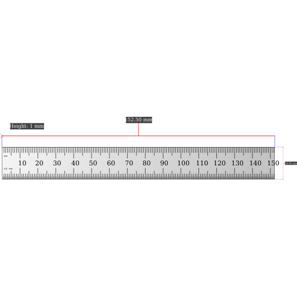 Shinwa 15cm ruler | Free SVG