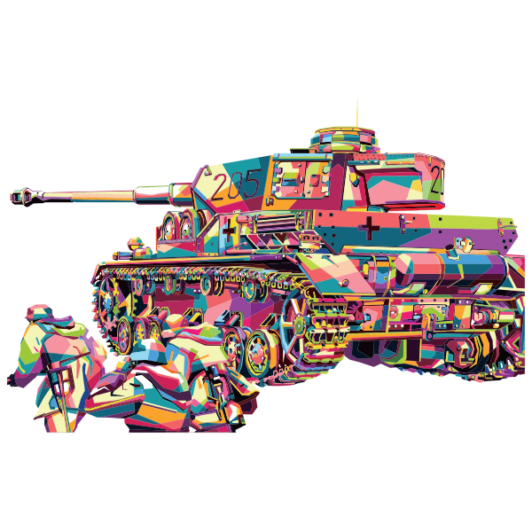 Geometric Tank Pop Art By RizkyDwi123