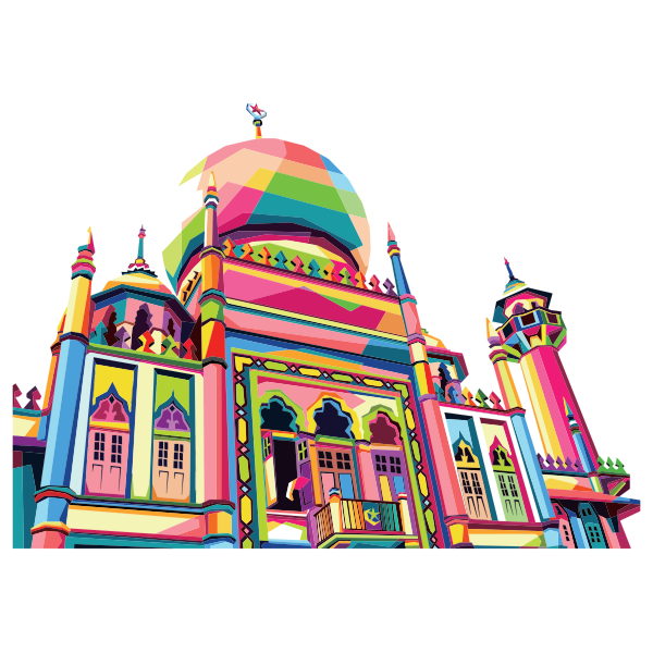 Geometric Mosque Pop Art By RizkyDwi123