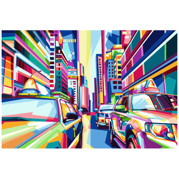 Geometric City Pop Art By RizkyDwi123