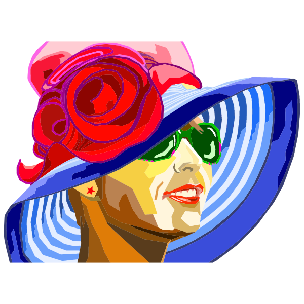 Woman In Colorful Hat WPAP