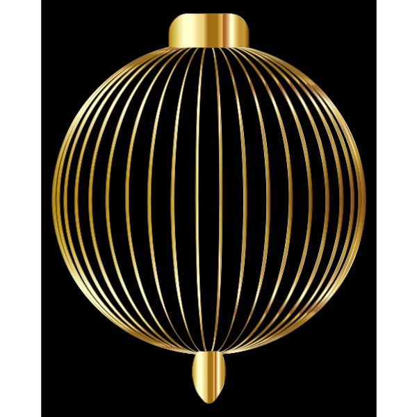Christmas Ornament Silhouette Gold