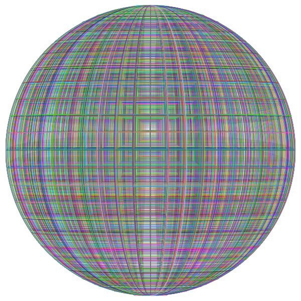 Download 3D Perspective Grid Dense Prismatic Sphere | Free SVG