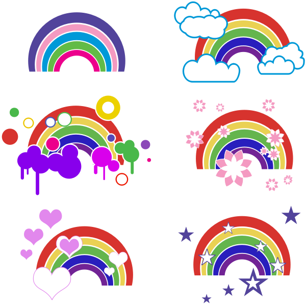 Rainbow embellishments