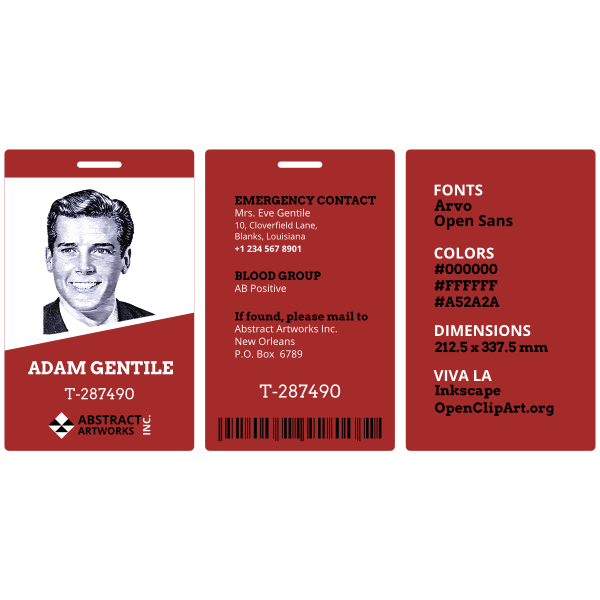 ID Card Reddish - Fonts to path