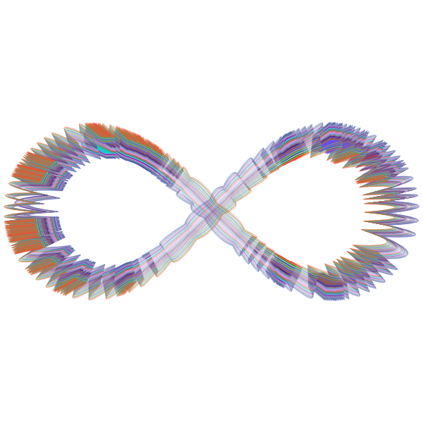 Abstract Prismatic Infinity Symbol