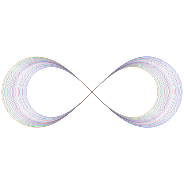 Abstract Prismatic Infinity Symbol III