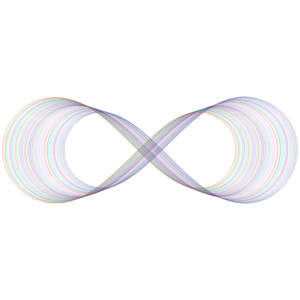 Abstract Prismatic Infinity Symbol IV
