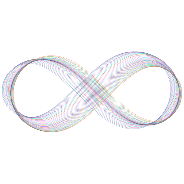 Abstract Prismatic Infinity Symbol VI