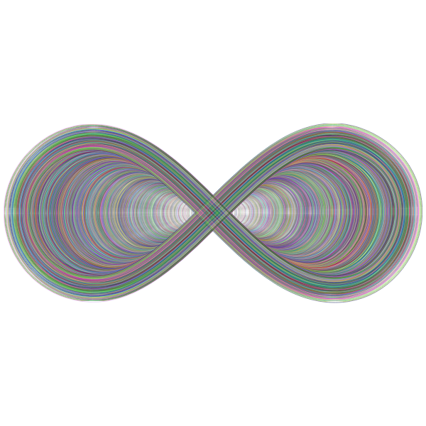 Abstract Prismatic Infinity Symbol VIII