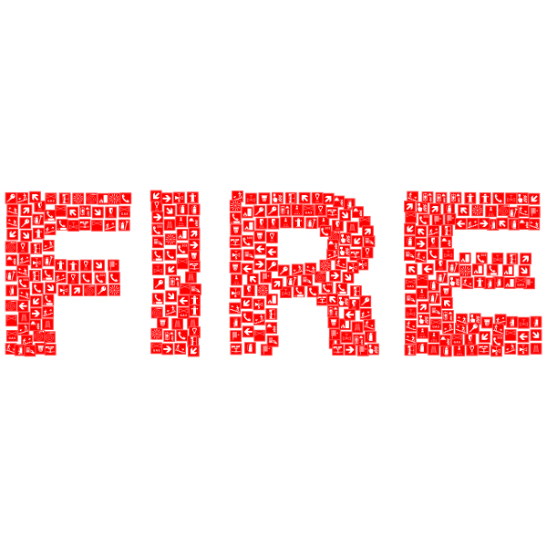 Fire Icons Typography