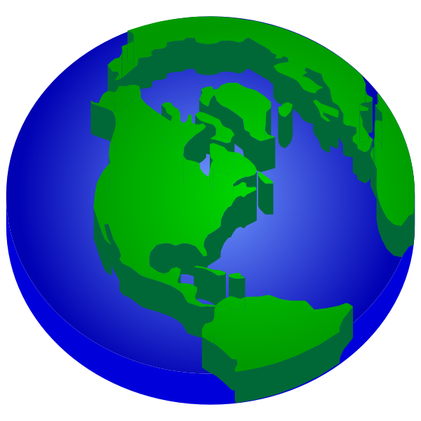 Download 3d Elevated Earth Globe Free Svg