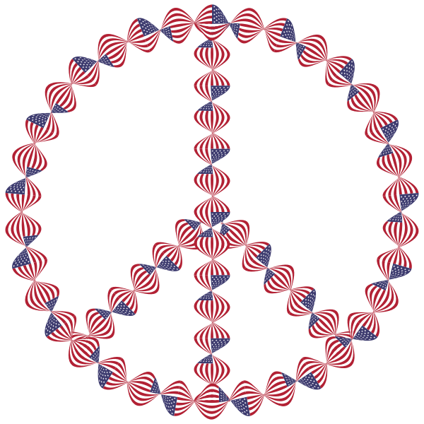 Download American Flag Twist Peace Sign | Free SVG
