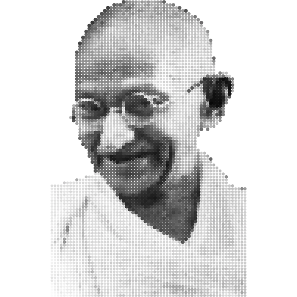 Gandhi Portrait Halftone