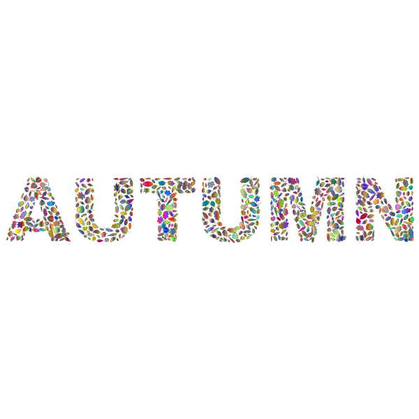 Autumn Leaves Typography Polyprismatic