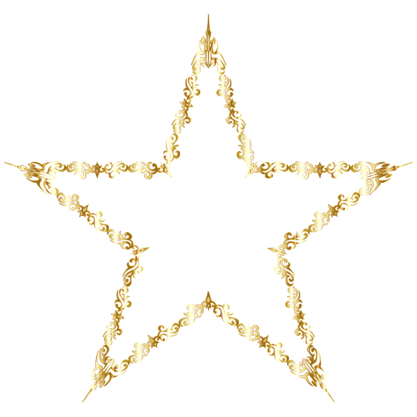 Gold Decorative Star No BG